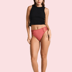 Culotte Brodée Menstruelle Rouge